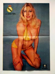 Colecionismo desportivo: POSTER REAL MADRID: LA MARI PEPA // REVISTA BARRABAS // AÑOS 70
